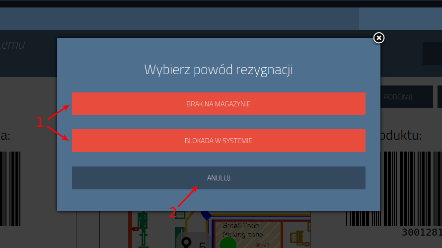 Manual carrier cancel